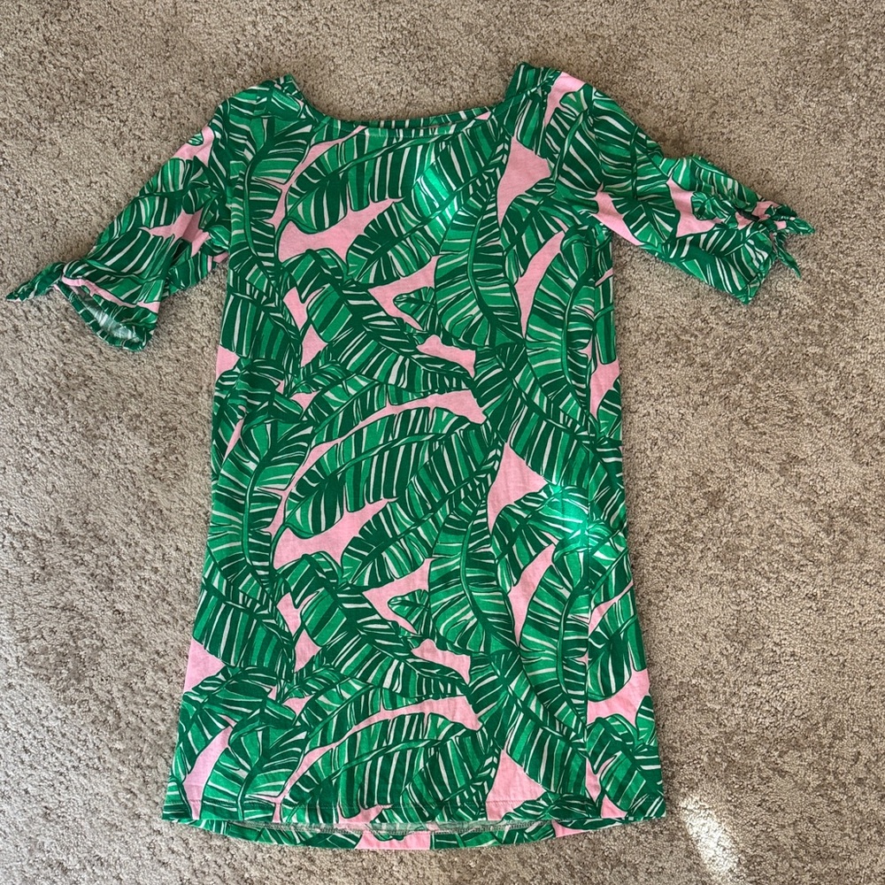 Tropical Green and Pink Kids Lily Pulitzer Dress